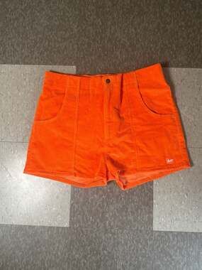Hammies Women's 38 Retro Orange Corduroy Shorts